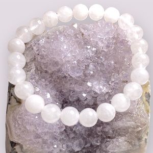 White Jade Stretch Bracelet